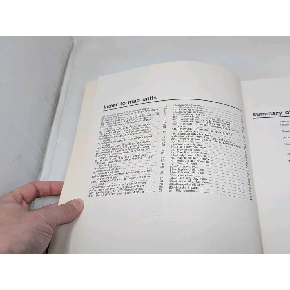 Vintage Book Department Agriculture 1982 Soil Survey & Maps St Charles Missouri‎